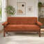Canapé moderne en chenille avec accoudoirs rembourrés et coussin amovible-2114819888