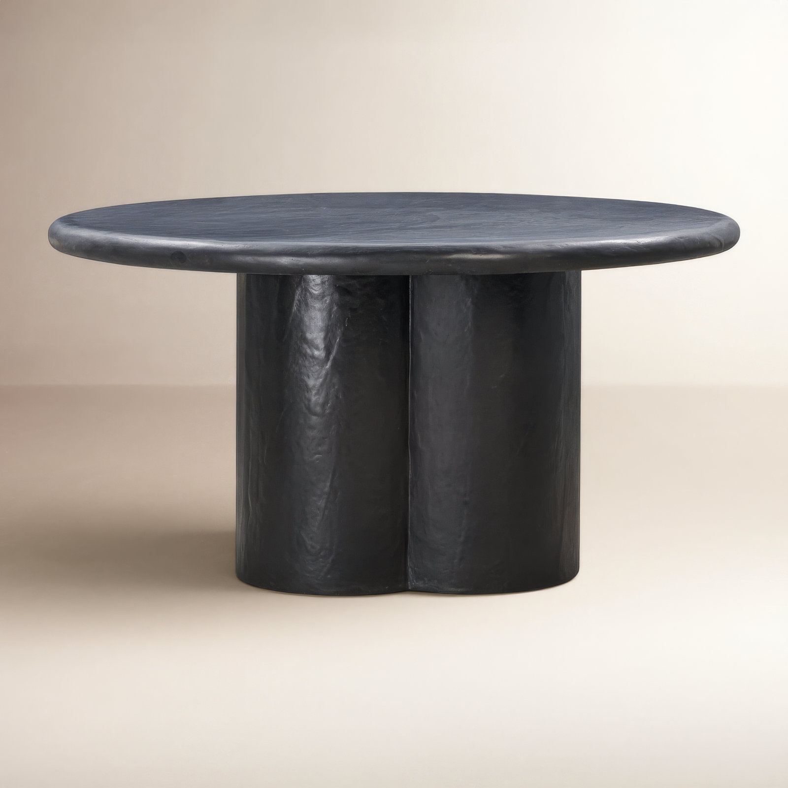 59.3'' Round Dining Table, Black