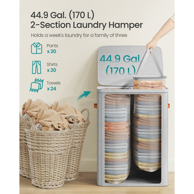 Laundry Basket With Lid, ?Ink 