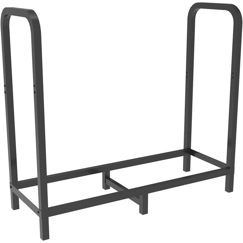 2.8ft Firewood Rack Holder, Adjustable, Black