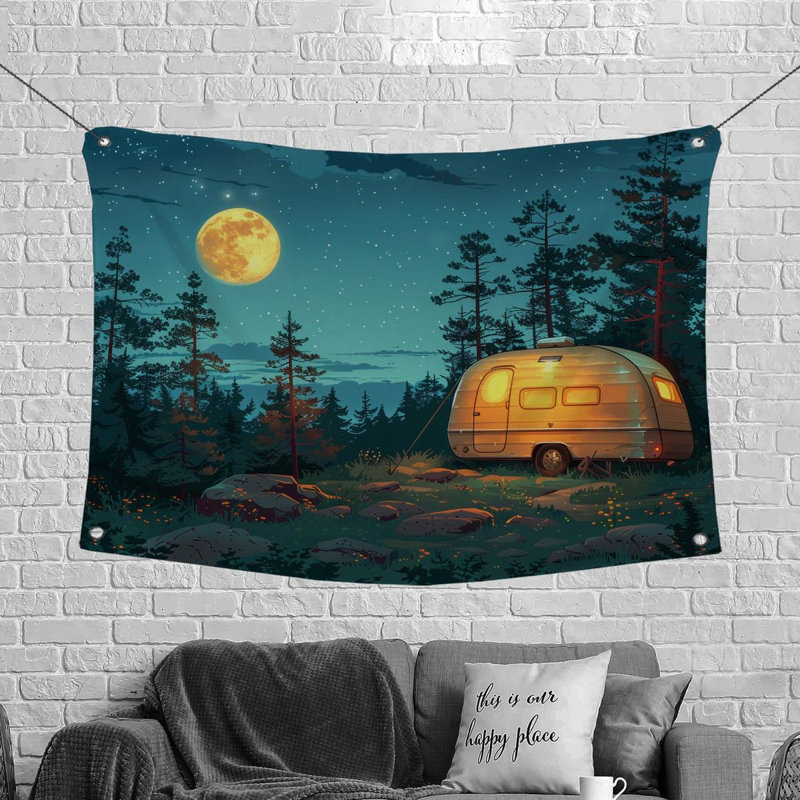Microfiber Fabric Tapestry, 50" H x 60" W
