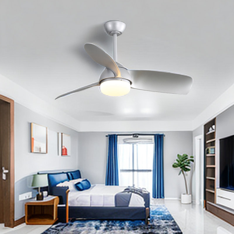 Kassee Ceiling Fan with LED Lights, Gray