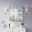 Armoire à pharmacie encastrée ou en saillie en aluminium avec miroir et étagère ouverte pour salle de bain (71 cm L x 76 cm H).-125544855-125544853