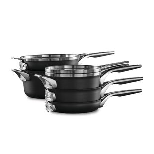 Calphalon 15-Piece Pots and Pans Set, Stackable Nonstick Kitchen Cookware  with Stay-Cool Stainless Steel Handles, Black price in UAE,  UAE