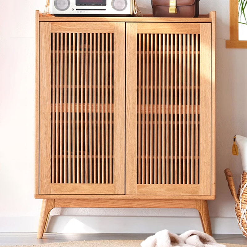 Modern Burlywood Solid Wood Shoe Storage