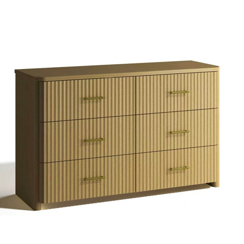 Commode à 6 tiroirs, Chêne classique