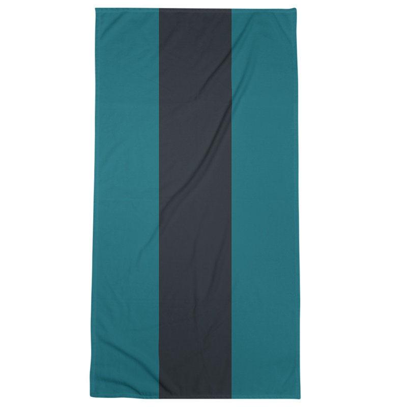 Bath Towel, Blue/Black