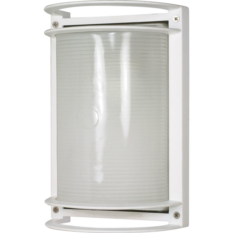 Luminaire de cloison d'extérieur à 1 ampoule Marlana, Incandescent, Blanc semi-brillant