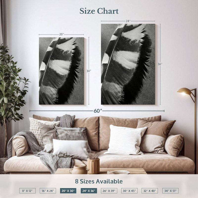 Kerner Feather Shadow II, 36" H x 24" W