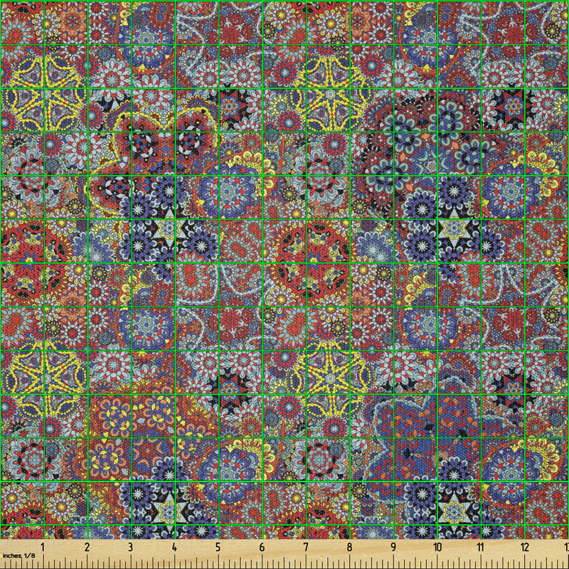 Cowger Feminine Cultural Eastern Batik Multi-Purpose Fabric