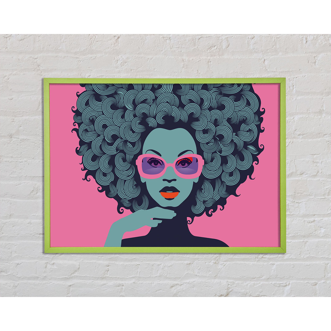 Wauconda Glasses Big Hair Woman - Einzelner Bilderrahmen Kunstdrucke