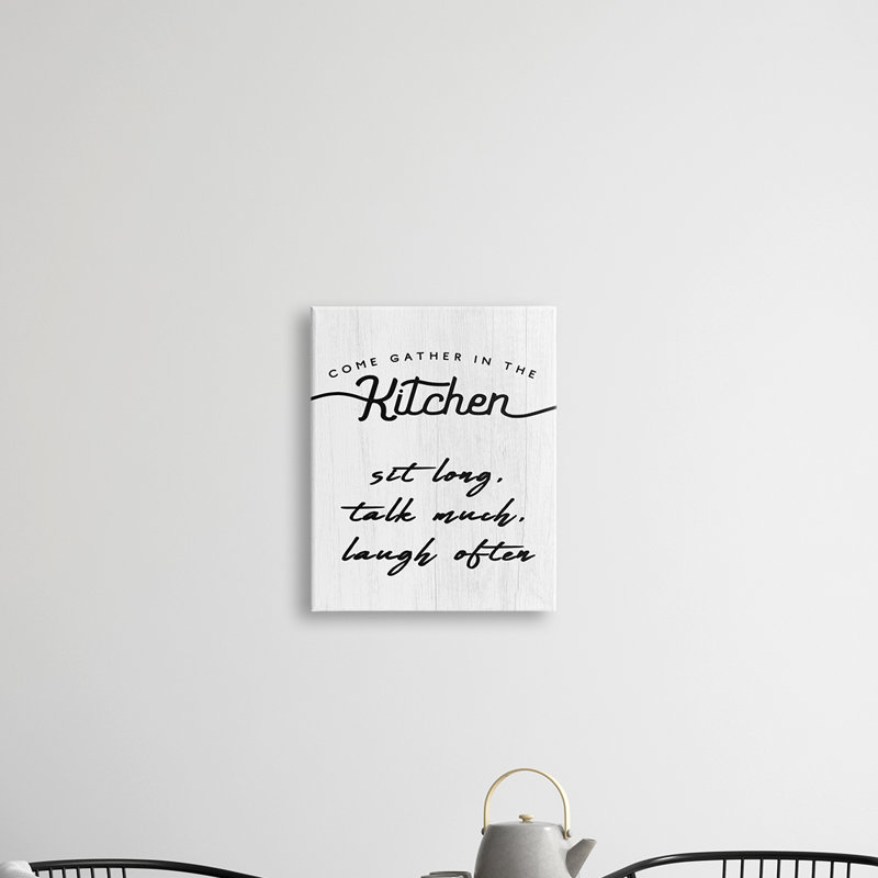 Signe de rassemblement de cuisine, Giclée encadrée noir minuit, H 20 po x l 16 po