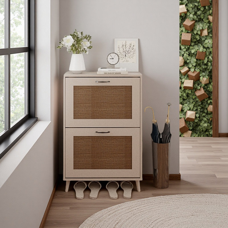 2-Tier Shoe Rack For Entryway - Stable And Spacious Shoe Storage Organizer, Easy Access Design