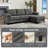 4-Piece Upholstered L-Shape Convertible Sectional Couches Sofas with Ottoman-120279251
