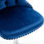 Velours bleu avec hauteur réglable de 25 à 33 pouces, dossier rembourré confortable pour la maison et îlot de cuisine-1074749330
