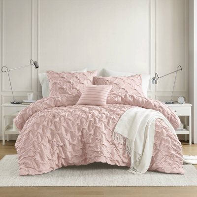 Ensemble d'édredon tissé anti-froissement Bailey Diamond Pucker