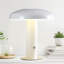 Lampe de table champignon contemporaine intégrée rechargeable en fer de style bohémien 11 po Writer Writer, jaune-328247750