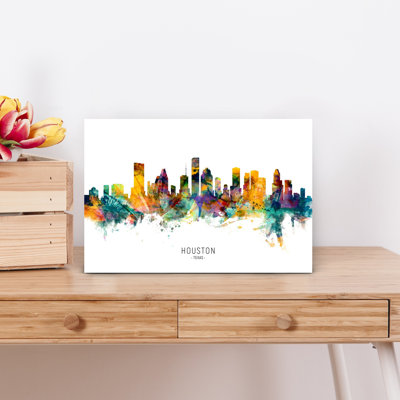 «Vibrant Houston Skyline», art contemporain urbain