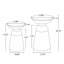Ensemble de 2 tables d'appoint rondes, tables d'appoint à piédestal moderne avec structure en fer thermolaqué, ensemble de tables de bout minimalistes pour la chambre à coucher du salon-1621439956