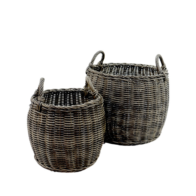 Wicker Laundry Set with Handles