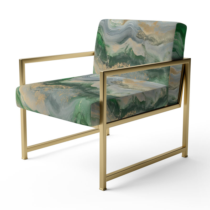 Chaise d'appoint Aarons Coast Sea Waves, Doré
