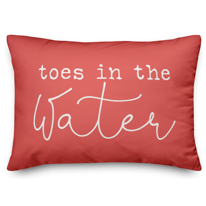 Housse de coussin d'extérieur Toes in the Water, Corail