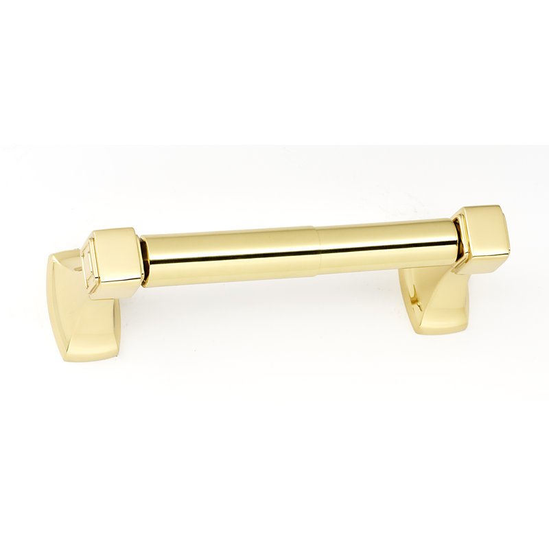 Cube Wall Mounted Tissue Holder, Polished Brass