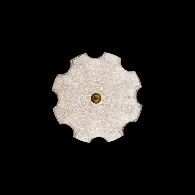 Cupola 1 Light Crystal LED Flush Mount, Aged Brass