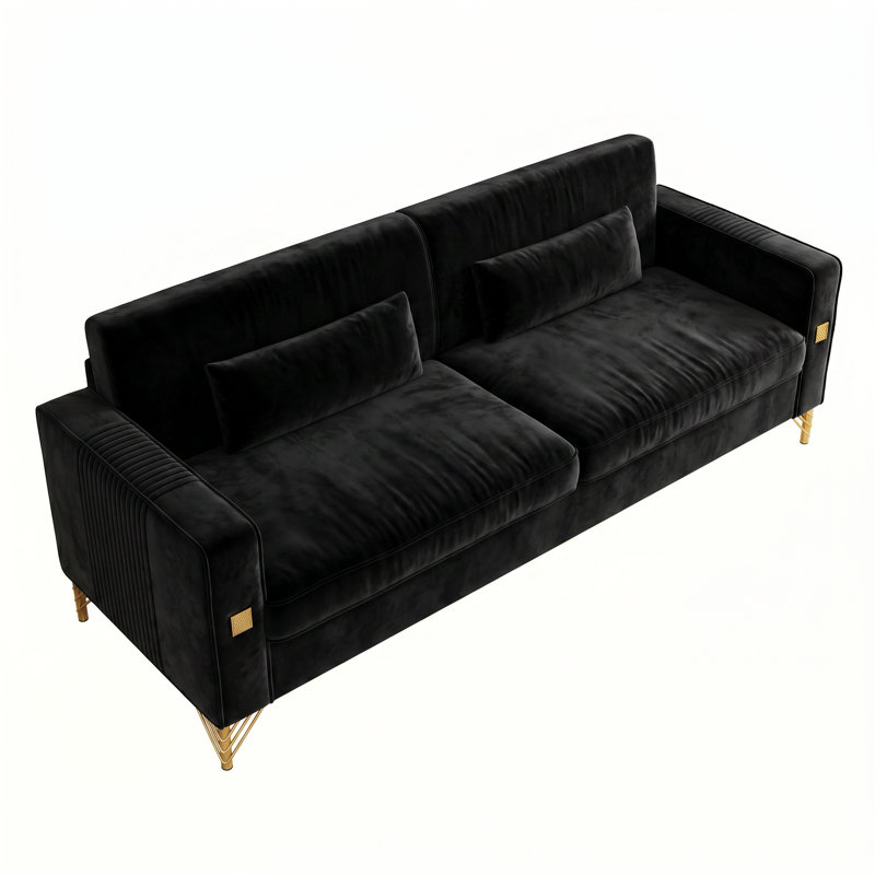 Canapé droit 85,63 po, Black