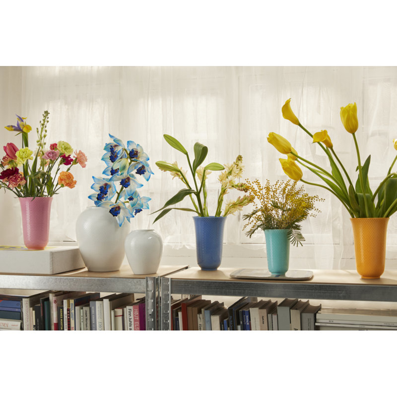 Table Vase, Yellow, 7.9" H x 5.3" W x 5.3" D
