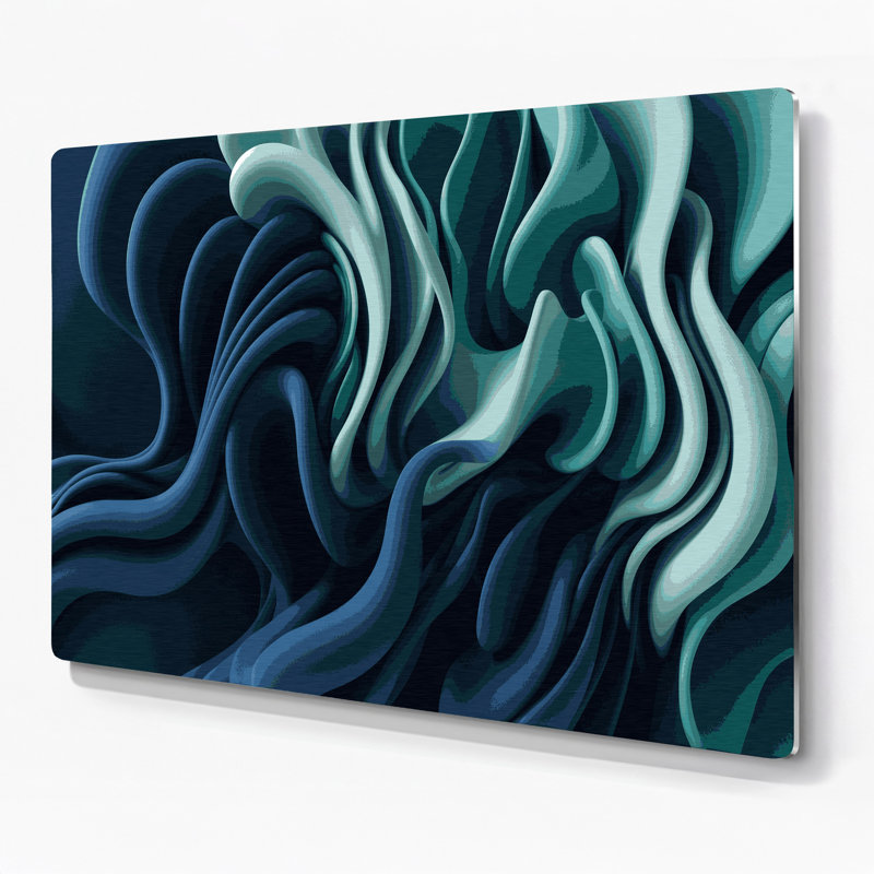 Art mural bleu Biomorphic Abstraction 26, H 20 po x l 30 po