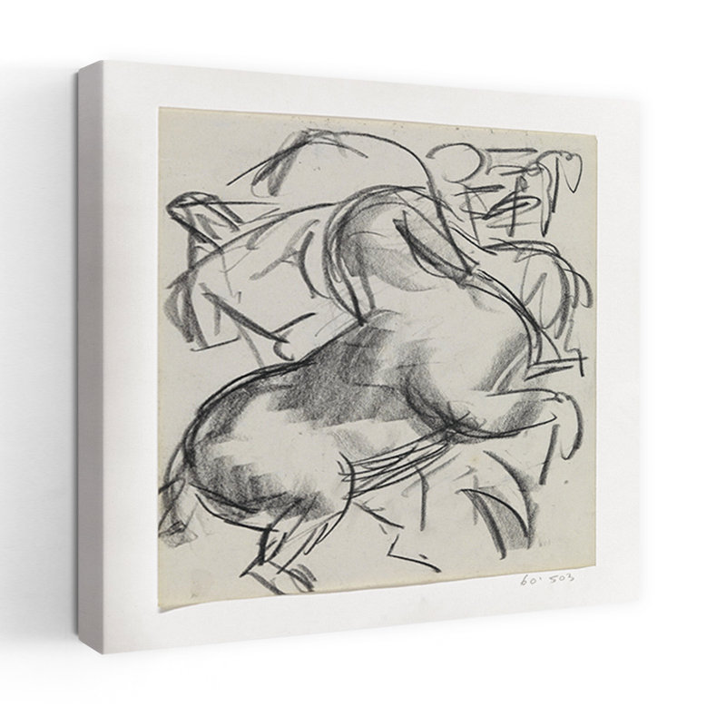Art contemporain Art cheval contemporain, H 18 po x l 18 po