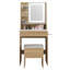 Ensemble de coiffeuse avec tabouret Herdon -1928634036