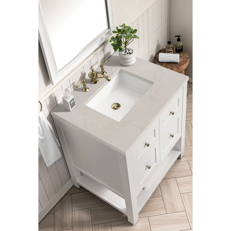 Breckenridge 30'' W Single Vanity, Bright White, Siberian, 8" Widespread