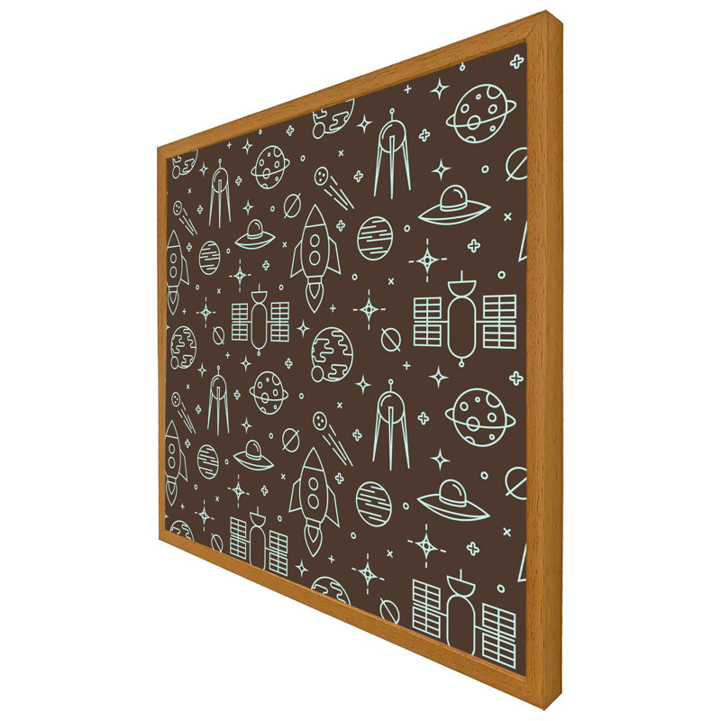Single Picture Frame Print, 41cm H x 41cm W x 4cm D, Oak