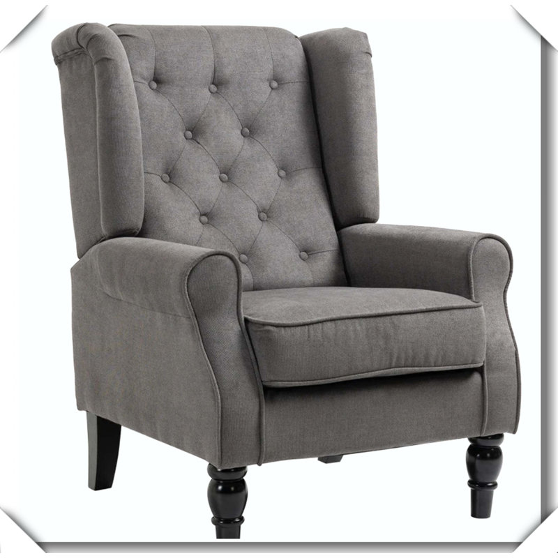 Accoudoirs en bois capitonnés Modern, Gris foncé