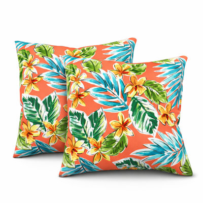 2 Pack Outdoor Throw Pillows, Waterproof Fade-resistant Patio Cushions For Garden Porch Poolside Furniture