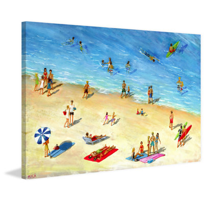 «Fun at the Beach», reproduction d'art sur toile tendue