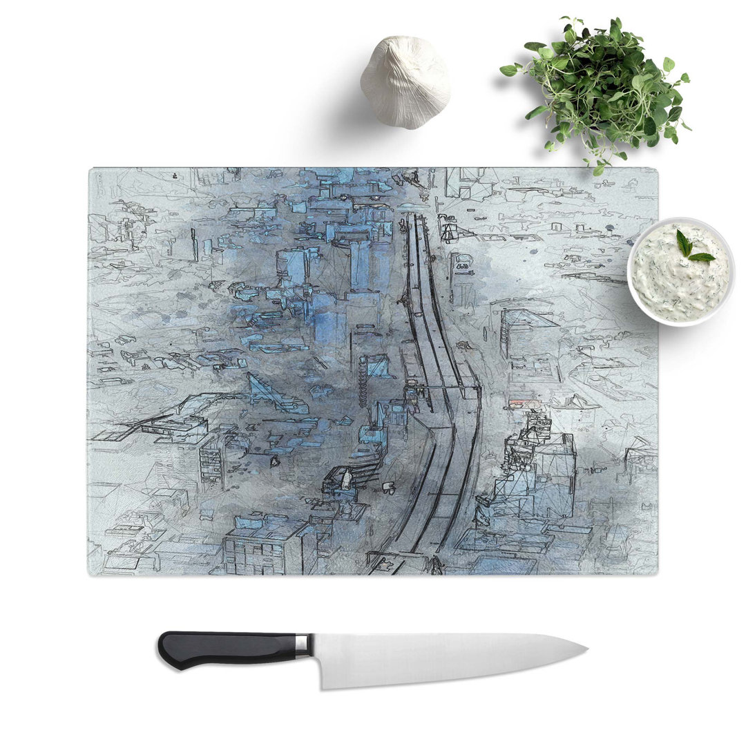 Tempered Glass Road Through Tokyo in Japan Chopping Board