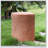 Evie Outdoor Patio Round MGO Side Table With Weather-Resistant Rattan And Aged Brown Finish For Rustic Charm And Durability