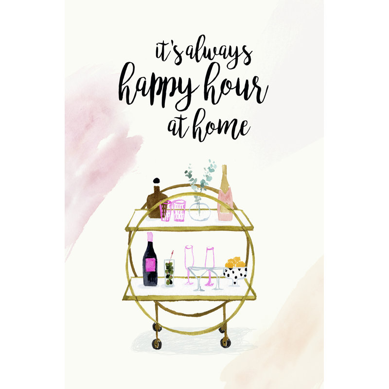 Happy Hour At Home I, Wrapped Canvas, 30 cm H x 20 cm W