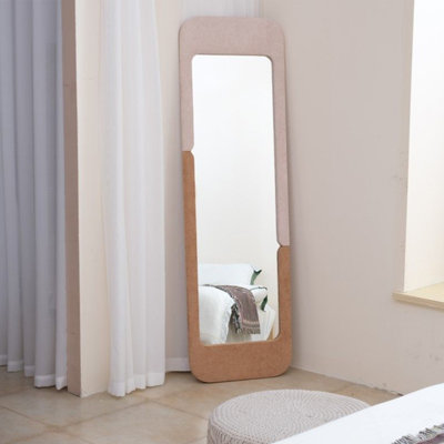 Tissu rectangulaire + miroirs pleine longueur en bois manufacturé