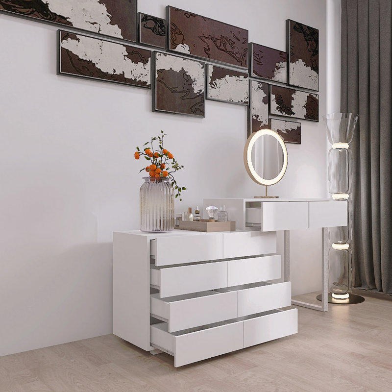 Commode à 10 tiroirs avec poignée