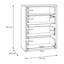 Modern minimalistic chest of drawers with 4 drawers, engineered wood-124889413-124889415