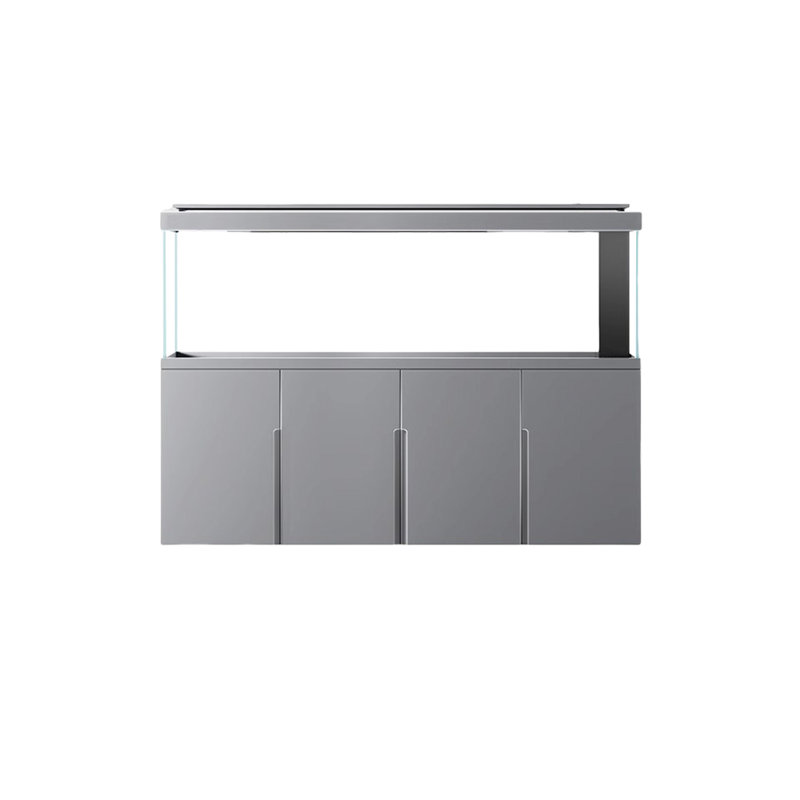 Minimalist Modern Rectangular Eco Aquarium Tank, Gray, 205 Gallon (61.8" H x 70.8" W x 23.6" D)