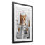 Chat fantaisiste sur une toilette, reproduction encadrée sous verre, design par Matthew Piotrowicz-876680405-876680404