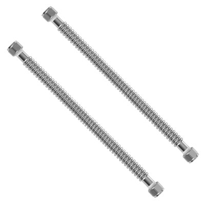 Water Heater Kit, 18 Inch Length Water Heater Flex Connector, Waters Heaters Installation Kit with 3/4" FIP x 3/4" FIP Inlet & Outlet Connection for Bathroom, Kitchen, Laundry Room, Boiler Room