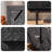 Retro Black Solid Wood Accent Cabinet