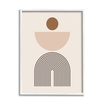 Art abstrait, formes boho sur bois