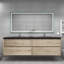 Ensemble de meuble-lavabo double mural 84 po Calarco Kody-510047557